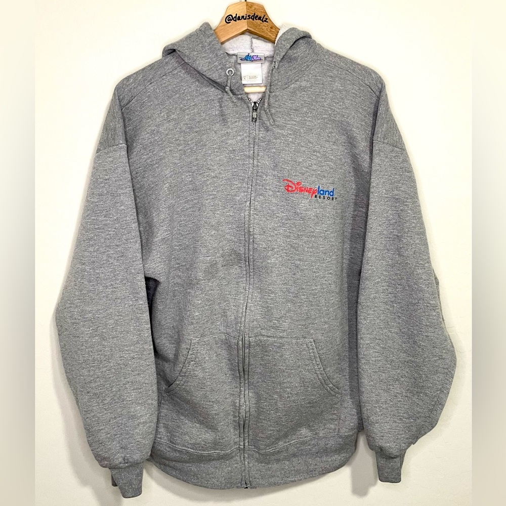 Vintage DisneyLand Resort Zip Up Hooded Swearshirt - America Walt Disney Quote